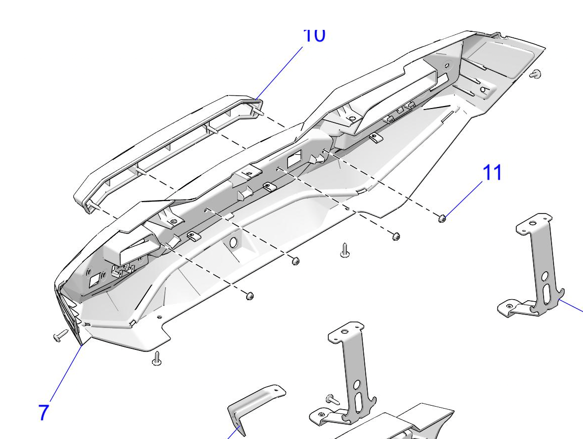 POLARIS RZR FASCIA REAR,Black Item # 5457743-070 – RockPeak UTV