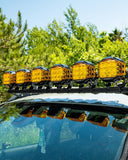 V-MAX Series | 5 Inch 168W 16440LM Spot Beam Side Shooter LED Round Pod Lights with Amber DRL