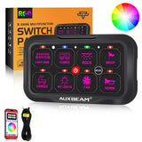 AR Series 8 Gang (AR-800) RGB Switch Panel with APP, Toggle/ Momentary/ Pulsed Mode Supported(One-Sided Outlet)