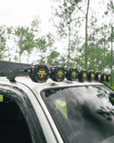 CUBE-Z Series 4 Inch Flood LED Pod Lights Off Road Lights with White DRL & Amber Turn Signal Lights
