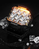 V-MAX Series | 5 Inch 168W 16440LM Spot Beam Side Shooter LED Round Pod Lights with Amber DRL