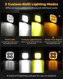 Color Play Series 3 Inch LED Fog Light Kit For Ford Honda Nissan Subaru Acura