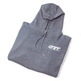 Drt motorsports hoodie in charcoal grey front view