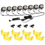 V-MAX Series | 4 Inch 92W 8960LM Spot Beam Side Shooter LED Round Pod Lights with Amber DRL