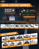 🆕KS-80 Knob RGB Switch Panel MAX 120A ,Light Dimming, Dynamic Chase, Four External Triggers, 4 Modes