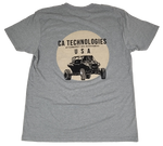 CA Tech USA Short Sleeve Shirt - Polaris RZR Circle - Grey