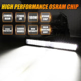 NEW VERSION 22 Inch 5D-PRO Series Combo Dual Row LED Light Bar with DT Wiring Harness Kit for Chevy Colorado