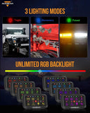 AR-800 Multifunction RGB Switch Panel with Bluetooth Controlled & 47 Inch Extension Cable(Optional) for GMC