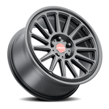 Aluminum Wheels 18x9.5 Grip 315B Satin Black Red and Black Logo Raceline Wheels