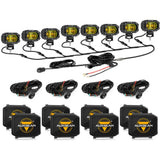 R4 Series | 4 Inch 60W LED Pods Light Flood Beam Amber Light
