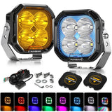 Color Play Series 3 Inch 116W RGB LED Pod Lights Off Road Lights With 8 Backlight Options