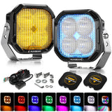 Color Play Series 3 Inch 116W RGB LED Pod Lights Off Road Lights With 8 Backlight Options