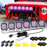 Color Play Series 3 Inch 116W RGB LED Pod Lights Spot Off Road Lights With 8 Backlight Options