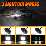 7x5 Inch Rectangle LED Pods White Spot Driving Lights with DRL FOR ATV UTV SIDE BY SIDE 4X4