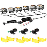 V-MAX Series | 4 Inch 72W 6960LM Spot Beam Side Shooter LED Rectangular Pod Lights with Amber DRL