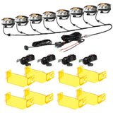 V-MAX Series | 4 Inch 72W 6960LM Spot Beam Side Shooter LED Rectangular Pod Lights with Amber DRL