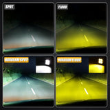 3 Inch 80W 9600LM LED Pods Lights White&Amber for JEEP