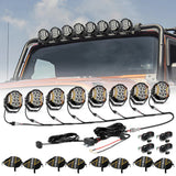 V-ULTRA Series  3/5/7/9 Inch LED Side Shooter Amber/White Pod Lights with Amber DRL