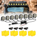 CUBE-Z Series 4 Inch LED Pod Lights Off Road Lights with White DRL & Amber Turn Signal Lights