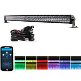 22"/32"/42" V-Series RGB Straight/Curved 5D lens Combo Beam Double Row LED Light Bar for 2002 Ford F150