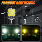 AR-800 RGB Switch Panel + 3 Inch LED Pods with White&Yellow Cover