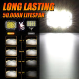 7x5 Inch Rectangle LED Pods White Spot Driving Lights with DRL FOR ATV UTV SIDE BY SIDE 4X4