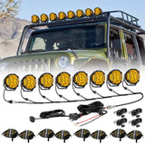V-ULTRA Series  3/5/7/9 Inch LED Side Shooter Amber/White Pod Lights with Amber DRL