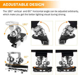 Universal LED Light Bar Mounting Brackets Adjustable Pillar Hood for Offroad Jeep SUV Truck