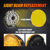 360 PRO Series 7 INCH/9 INCH 360-PRO Series Offroad LED Driving Lights+Amber/Black Covers(Optional)