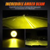 360 PRO/RAY-L Series 7/9 Inch LED Driving Lights Amber Cover Light Shield Cover