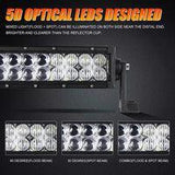 22 Inch-52 Inch 5D Series Straight/Curved Combo Beam Double Row LED Light Bar for Ford Bronco