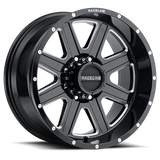 Aluminum Wheels 17x9 Hostage 940M Gloss Black Milled Raceline Wheels