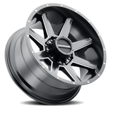 Aluminum Wheels 20x10 Stryker 954M Satin Black Milled-Dimples Raceline Wheels