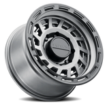 Aluminum Wheels 17x8.5 Halo 957GB Gunmetal Gray Black Ring Raceline Wheels