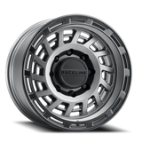 Aluminum Wheels 17x8.5 Halo 957GB Gunmetal Gray Black Ring Raceline Wheels