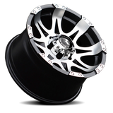 Aluminum Wheels 17x9 Raptor 982 Black Machined Raceline Wheels