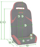 GT3 Fold Flat Rear Suspension Seats for Polaris RZR PRO XP4 PRO R4 Turbo R4 Pair PRP Seats