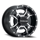 Aluminum Wheels 10x5 Mamba UTV A77 Machined Spokes Satin Black Raceline