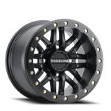 Aluminum Wheels 15x7 Ryno Beadlock UTV A91B Satin Black Machined Face Raceline Wheels
