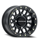 Aluminum Wheels 14x7 Podium Beadlock UTV A93B Satin Black Raceline Wheels