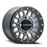 Aluminum Wheels 14x7 Podium Beadlock UTV A93SG Stealth Grey Raceline Wheels