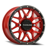 Aluminum Wheels 14x7 Krank Simulated Beadlock UTV A94R Red Raceline Wheels