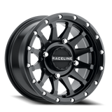 Aluminum Wheels 14x7 Trophy Simulated Beadlock UTV A95B Satin Black Milled Raceline Wheels