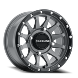 Aluminum Wheels 15x6 Trophy Simulated Beadlock UTV A95SG Stealth Grey Raceline Wheels
