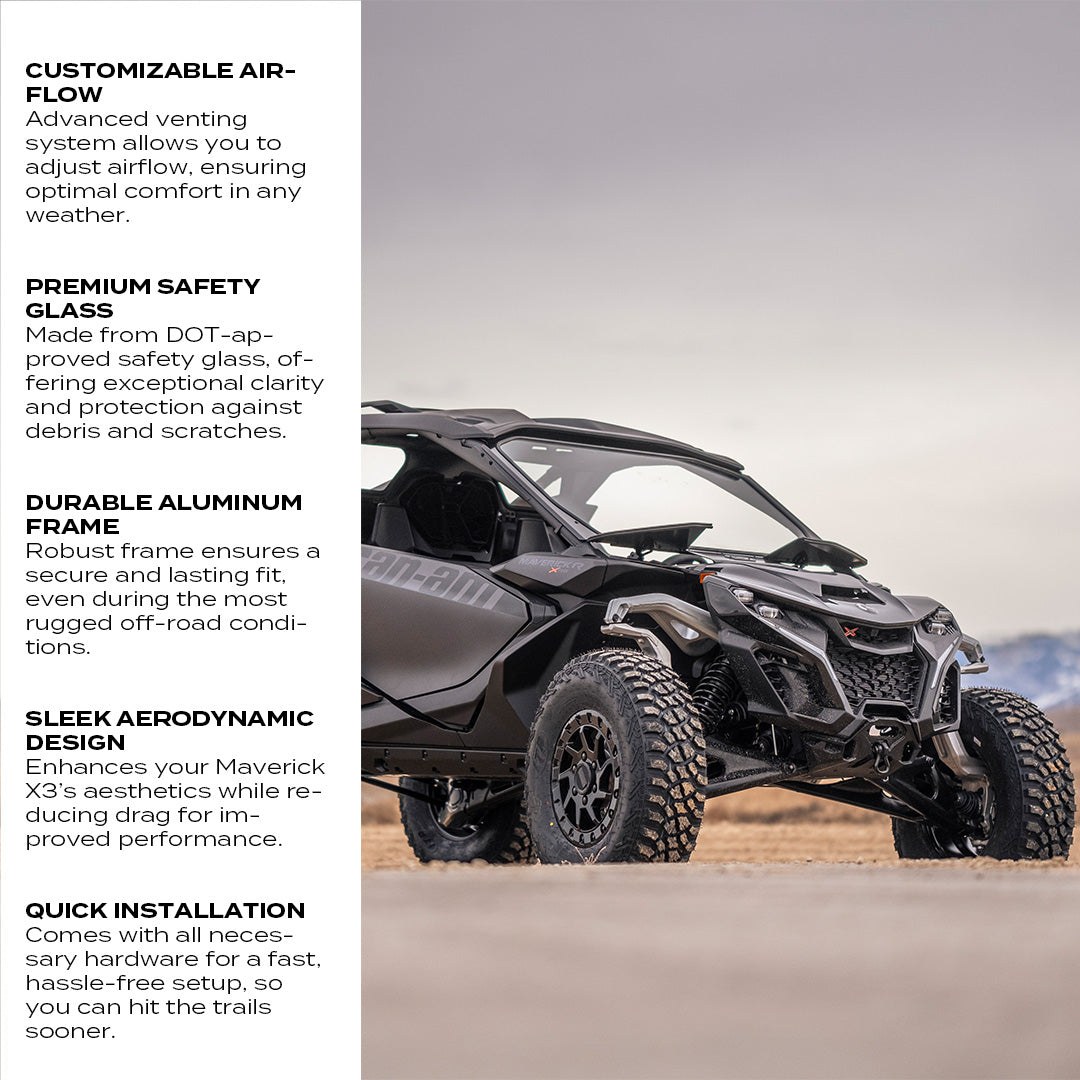 Can-Am Maverick R Front Windshield – RockPeak UTV