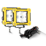 3" 40W LED Pods Light Spot/Flood Multicolor frame with wiring harness for JEEP
