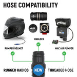 Rugged Radios Ultra Flex Expandable Helmet Air Pumper Hose - 2 to 6 Feet