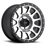 Aluminum Wheels 16x8 NV MR305 Black BM Machined Face-Black Street Loc Method