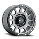 Aluminum Wheels 17x8.5 NV MR305 Titanium TT Matte Black Lip Method