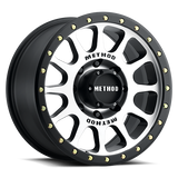 Aluminum Wheels 17x8.5 NV MR305 Black BM Machined Face-Black Street Loc Method
